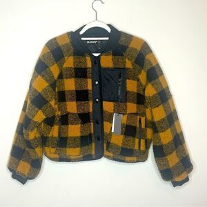 BLANK NYC  Fleece Checkered Jacket - Insulated NWT SMALL